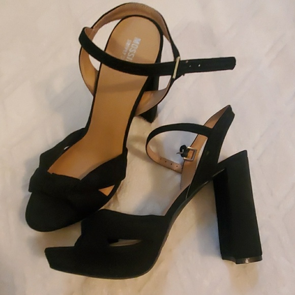 Mossimo black suede block heel pumps size 9 - Picture 4 of 5